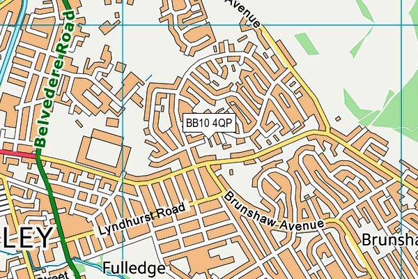 BB10 4QP map - OS VectorMap District (Ordnance Survey)