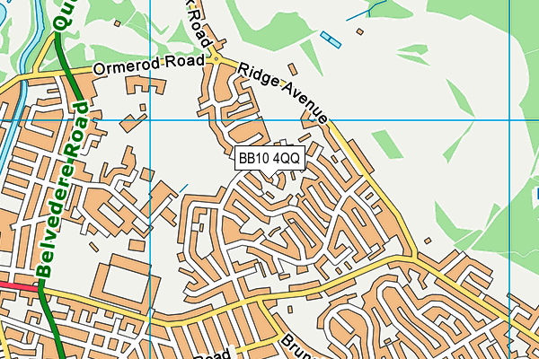 BB10 4QQ map - OS VectorMap District (Ordnance Survey)
