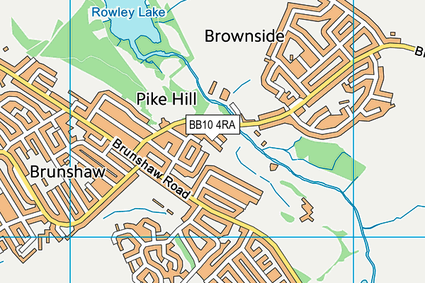BB10 4RA map - OS VectorMap District (Ordnance Survey)