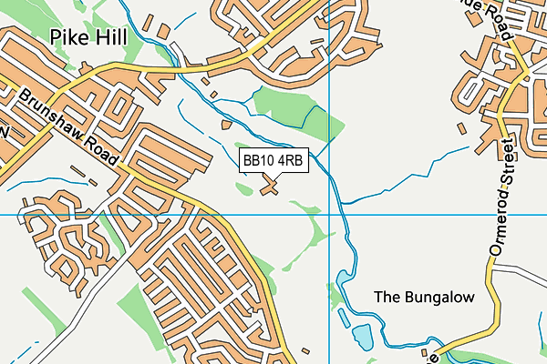 BB10 4RB map - OS VectorMap District (Ordnance Survey)