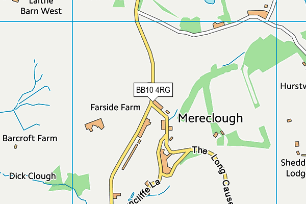 BB10 4RG map - OS VectorMap District (Ordnance Survey)