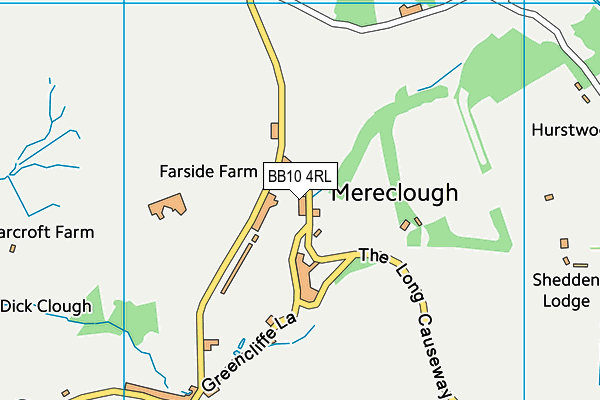 BB10 4RL map - OS VectorMap District (Ordnance Survey)