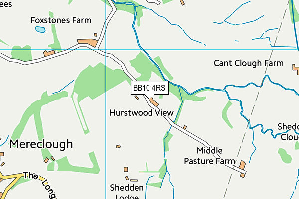 BB10 4RS map - OS VectorMap District (Ordnance Survey)