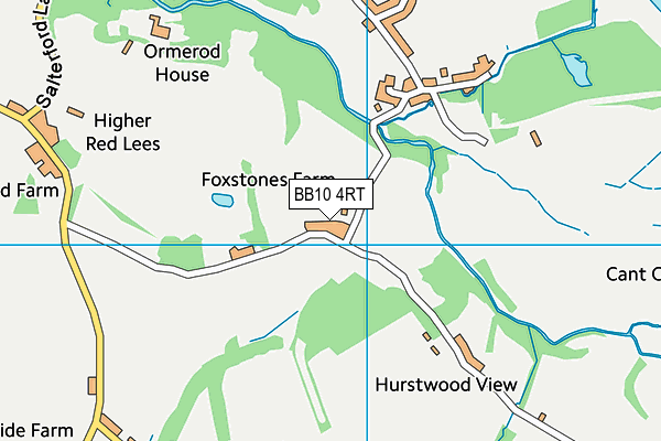 BB10 4RT map - OS VectorMap District (Ordnance Survey)