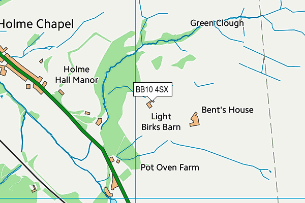 BB10 4SX map - OS VectorMap District (Ordnance Survey)