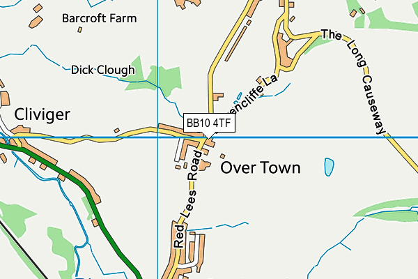 BB10 4TF map - OS VectorMap District (Ordnance Survey)