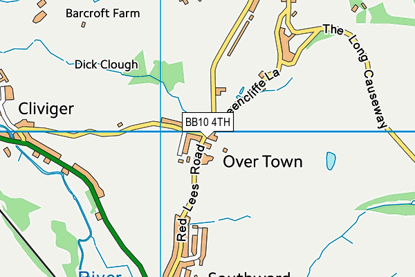 BB10 4TH map - OS VectorMap District (Ordnance Survey)