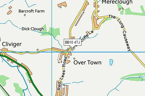 BB10 4TJ map - OS VectorMap District (Ordnance Survey)