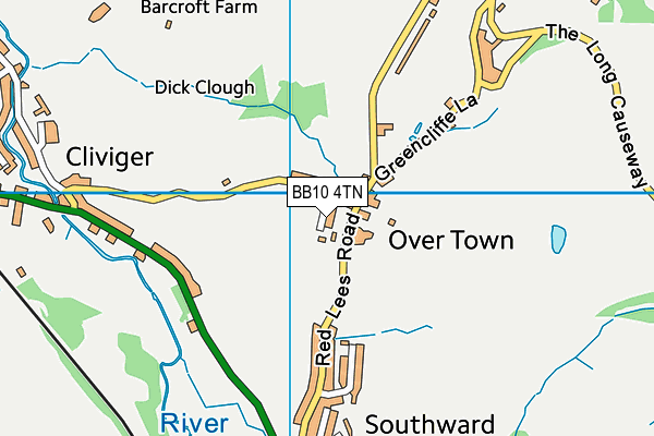 BB10 4TN map - OS VectorMap District (Ordnance Survey)