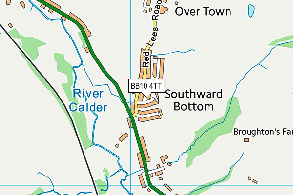BB10 4TT map - OS VectorMap District (Ordnance Survey)
