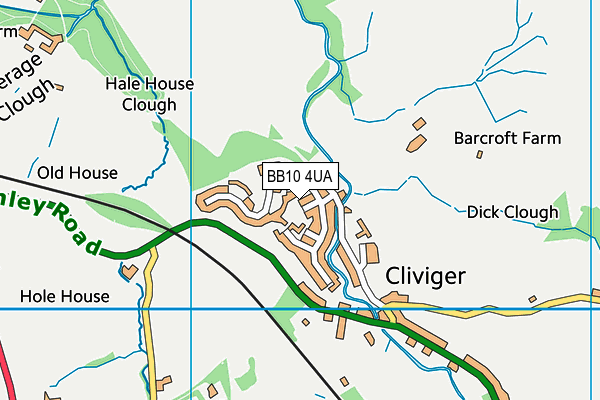 BB10 4UA map - OS VectorMap District (Ordnance Survey)