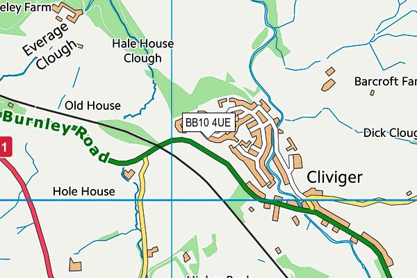 BB10 4UE map - OS VectorMap District (Ordnance Survey)