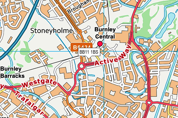 Jd Gyms (Burnley) map (BB11 1BS) - OS VectorMap District (Ordnance Survey)