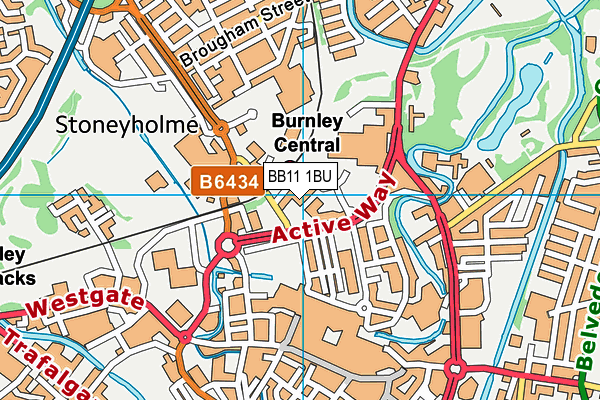 BB11 1BU map - OS VectorMap District (Ordnance Survey)