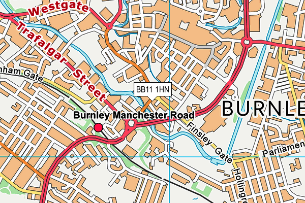 BB11 1HN map - OS VectorMap District (Ordnance Survey)