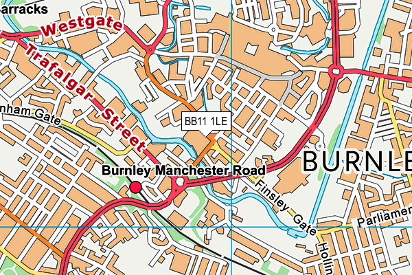 The Aspire Hub, Burnley map (BB11 1LE) - OS VectorMap District (Ordnance Survey)