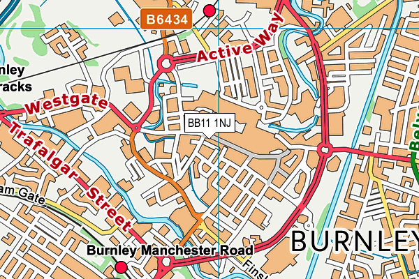 BB11 1NJ map - OS VectorMap District (Ordnance Survey)