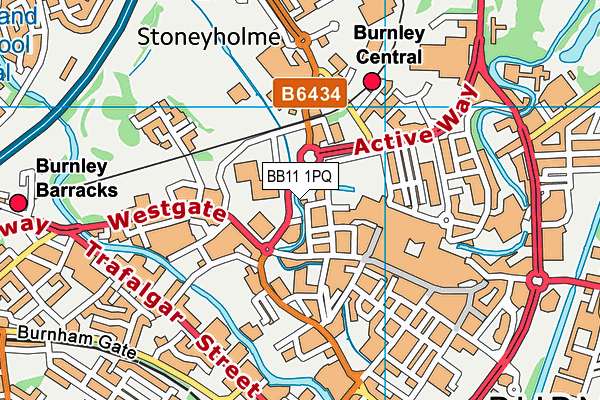 BB11 1PQ map - OS VectorMap District (Ordnance Survey)