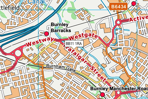 BB11 1RA map - OS VectorMap District (Ordnance Survey)