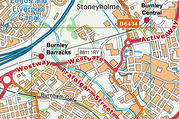 BB11 1RY map - OS VectorMap District (Ordnance Survey)
