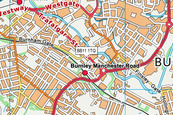 BB11 1TQ map - OS VectorMap District (Ordnance Survey)