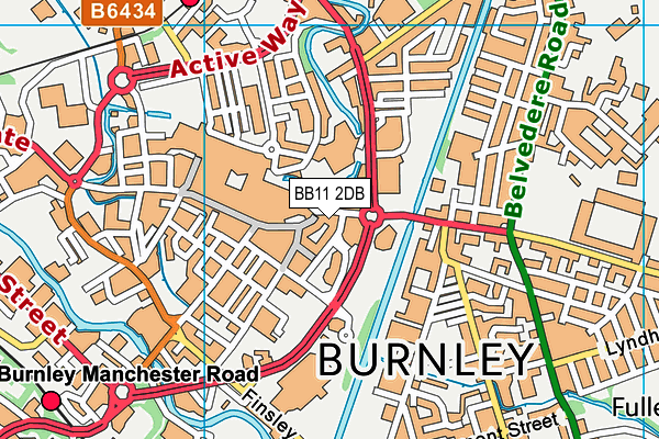 Map of THE GOLDEN SCISSORS BURNLEY LTD at district scale
