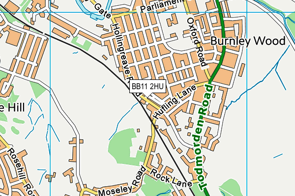 BB11 2HU map - OS VectorMap District (Ordnance Survey)