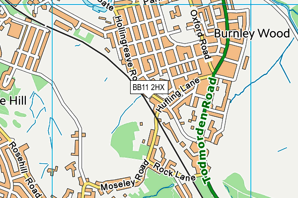 BB11 2HX map - OS VectorMap District (Ordnance Survey)