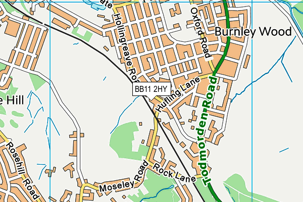 BB11 2HY map - OS VectorMap District (Ordnance Survey)