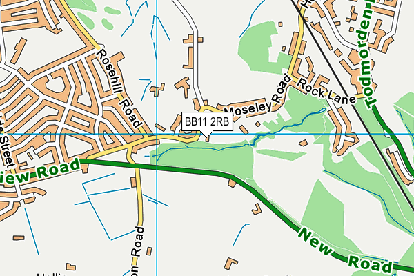 BB11 2RB map - OS VectorMap District (Ordnance Survey)