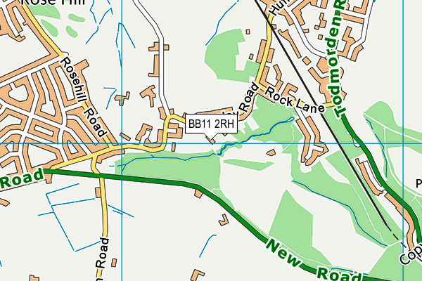 BB11 2RH map - OS VectorMap District (Ordnance Survey)