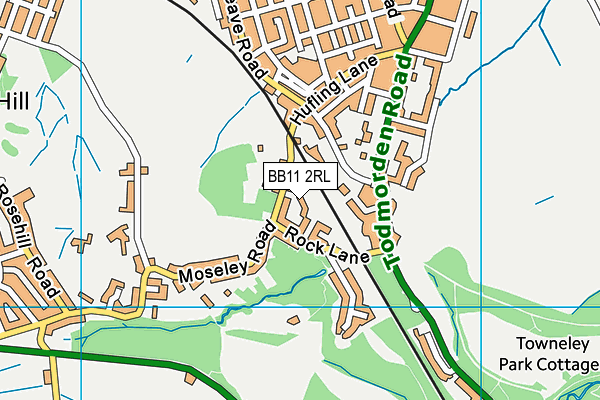 BB11 2RL map - OS VectorMap District (Ordnance Survey)