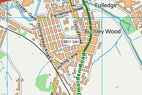 BB11 3AH map - OS VectorMap District (Ordnance Survey)