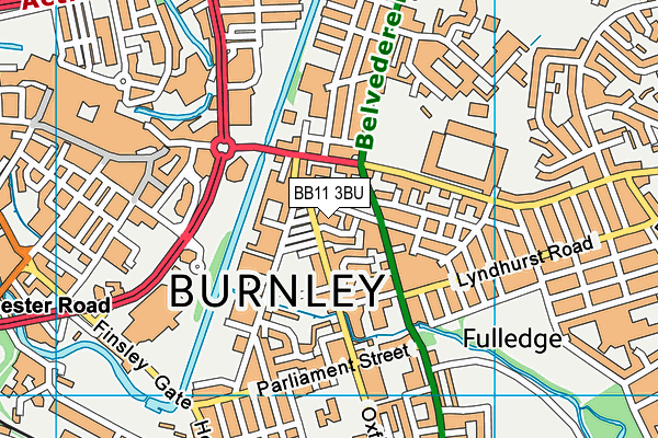 BB11 3BU map - OS VectorMap District (Ordnance Survey)