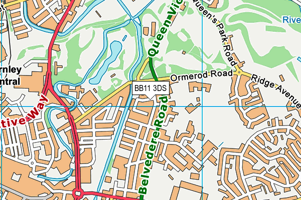 BB11 3DS map - OS VectorMap District (Ordnance Survey)