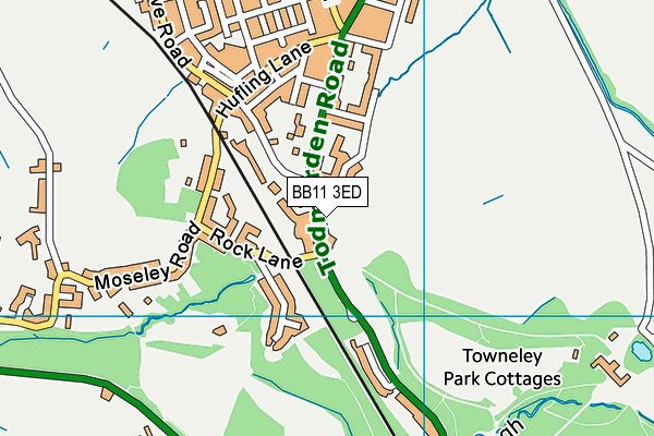 Towneley Golf Club map (BB11 3ED) - OS VectorMap District (Ordnance Survey)
