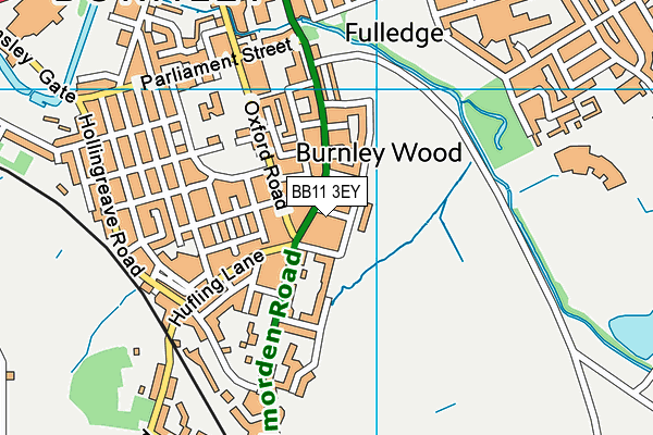 BB11 3EY map - OS VectorMap District (Ordnance Survey)
