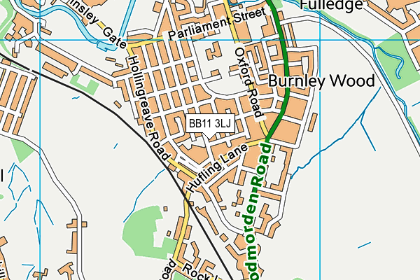 BB11 3LJ map - OS VectorMap District (Ordnance Survey)