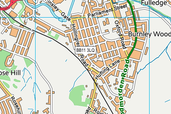 BB11 3LQ map - OS VectorMap District (Ordnance Survey)