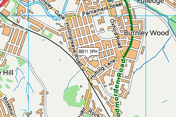BB11 3PH map - OS VectorMap District (Ordnance Survey)