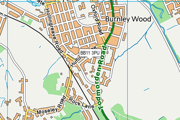 Rockwood Nursery School map (BB11 3PU) - OS VectorMap District (Ordnance Survey)