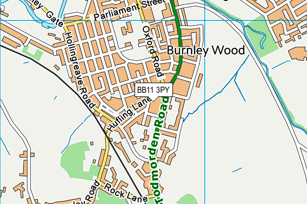BB11 3PY map - OS VectorMap District (Ordnance Survey)