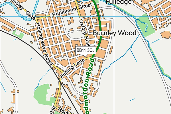 BB11 3QJ map - OS VectorMap District (Ordnance Survey)