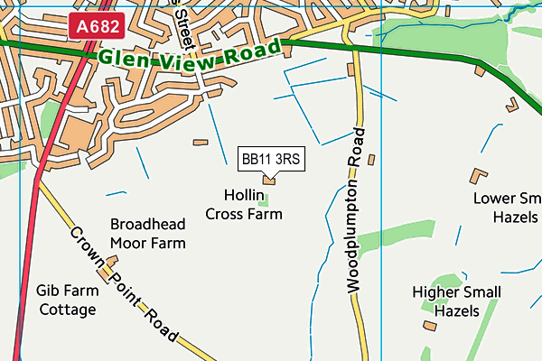 BB11 3RS map - OS VectorMap District (Ordnance Survey)