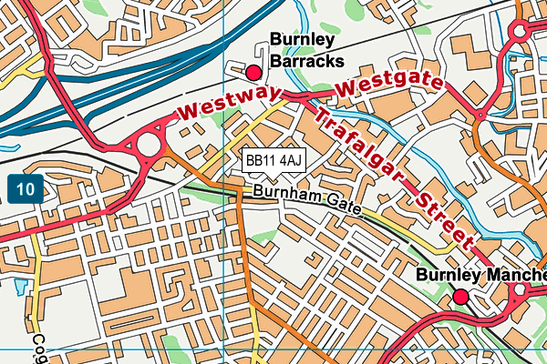 The Fitness Factory (Closed) map (BB11 4AJ) - OS VectorMap District (Ordnance Survey)