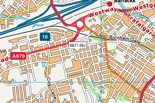 BB11 4BJ map - OS VectorMap District (Ordnance Survey)