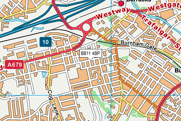 BB11 4BP map - OS VectorMap District (Ordnance Survey)