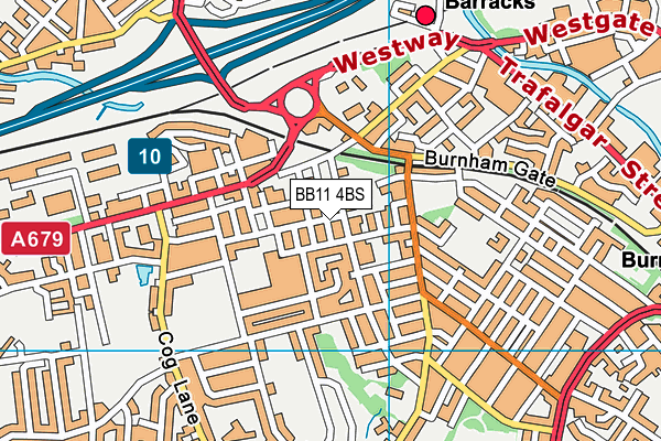 BB11 4BS map - OS VectorMap District (Ordnance Survey)