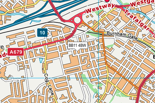 BB11 4BW map - OS VectorMap District (Ordnance Survey)
