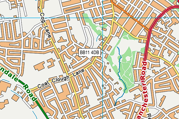 BB11 4DB map - OS VectorMap District (Ordnance Survey)